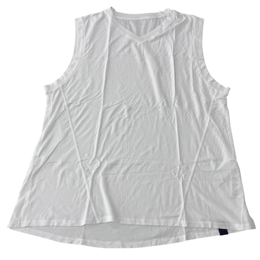 LAHGO Lunya Mens White Restore Cotton Muscle Tee Sleeveless Tank Top XL Sleep